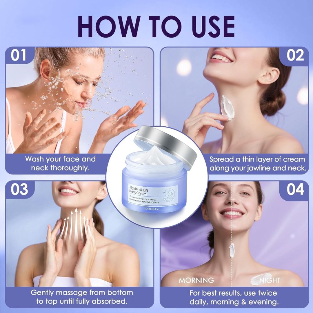 Neck Wrinkle Removal Cream Tightening Firming Fade Fine Lines Anti-Aging Necklines Lifting Shaping Beauty Neck Cream