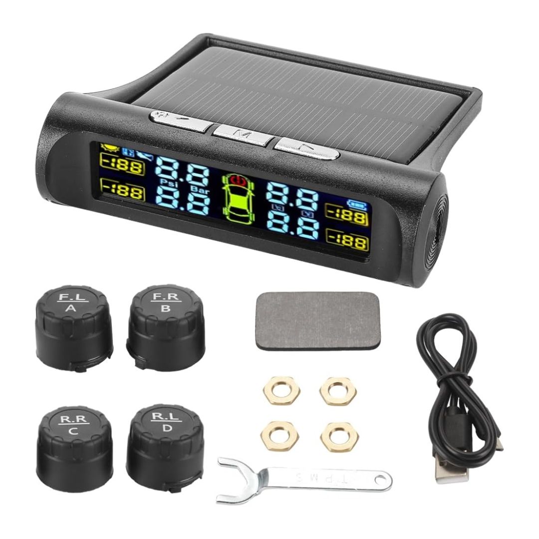 Solar Wireless Tire Pressure Monitor TPMS Tire Pressure Monitoring System